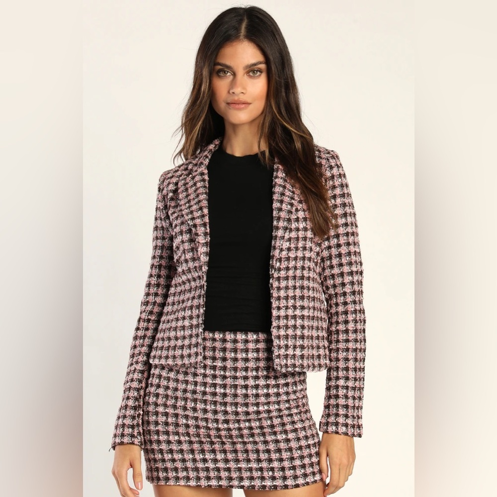 NWT Lulu’s mini skirt and matching jacket.